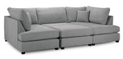 Carnaby Classic Grey Fabric U Shape Corner Sofa