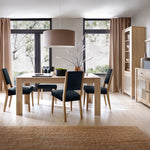 Cestino 1 Door 2 Drawer Cabinet in Jackson Hickory Oak and Rattan Effect 