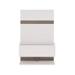 Chelsea Bedside extension for bed in White with Oak Trim 