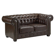 Chesterfield Antique Brown 2 Seater Sofa