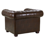 Chesterfield Antique Brown Armchair