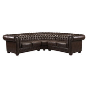 Chesterfield Antique Brown Large Corner Sofa