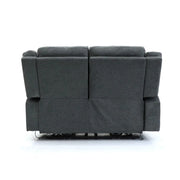 Chicago Electric Fabric Recliner Sofa - Graphite 2 Seater - 136 CM 