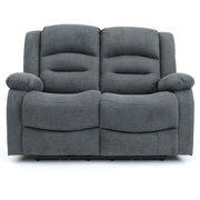 Chicago Electric Fabric Recliner Sofa - Graphite 2 Seater - 136 CM 