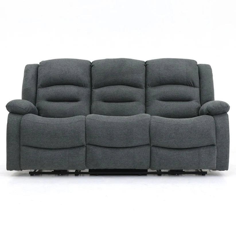 Chicago Electric Fabric Recliner Sofa Graphite Seater 192 CM