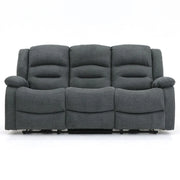 Chicago Electric Fabric Recliner Sofa - Graphite 3 Seater - 192 CM 