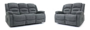 Chicago Electric Fabric Recliner Sofa - Grey 3+2 Set 