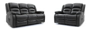 Chicago Electric Leather Recliner Sofa - Grey 3+2 Set 