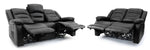 Chicago Electric Leather Recliner Sofa - Grey 3+2 Set 
