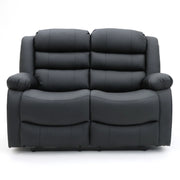 Chicago Manual Recliner Sofa - Black 2 Seater 