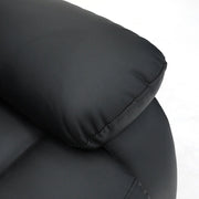 Chicago Manual Recliner Sofa - Black 3 Seater 