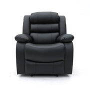 Chicago Manual Recliner Sofa - Black Armchair 