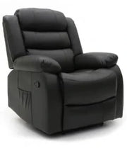 Chicago Manual Recliner Sofa - Black Armchair 