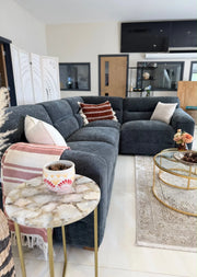 Chicago Sofa Charcoal Modular Corner Sofa - 284 x 204 CM