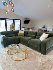 Chicago Sofa Green Modular Corner Sofa - 286 x 204 CM