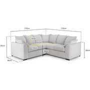 Colbee Teal Large Corner Sofa