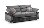Colton Sofa - Black/Grey 3 Seater - 200 CM 
