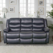 Conrad Black Leather 3+2 Seater Manual Recliner Sofa Set