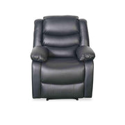 Conrad Black Leather Manual Recliner Armchair