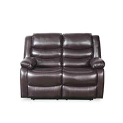 Conrad Brown Leather 2 Seater Manual Recliner Sofa