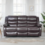 Conrad Brown Leather 3+2+1 Seater Manual Recliner Sofa Set