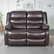 Conrad Brown Leather 3+2 Seater Manual Recliner Sofa Set