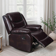 Conrad Brown Leather Manual Recliner Armchair