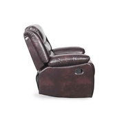 Conrad Brown Leather Manual Recliner Armchair