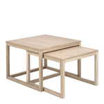 Cornus Coffee Table in White Oak Set of 2 
