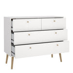 Cumbria Chest 2 + 2 Drawers White 