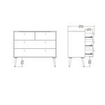 Cumbria Chest 2 + 2 Drawers White 