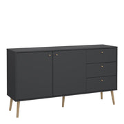 Cumbria Sideboard 2 Doors + 3 Drawers Dark Grey 