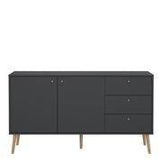 Cumbria Sideboard 2 Doors + 3 Drawers Dark Grey 