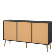 Cumbria Sideboard 2 Doors + 3 Drawers Dark Grey 