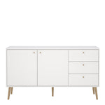 Cumbria Sideboard 2 Doors + 3 Drawers White 