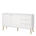 Cumbria Sideboard 2 Doors + 3 Drawers White 