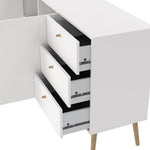 Cumbria Sideboard 2 Doors + 3 Drawers White 