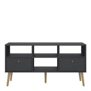 Cumbria TV-Unit 2 Drawers Dark Grey 