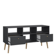 Cumbria TV-Unit 2 Drawers Dark Grey 