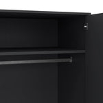 Cumbria Wardrobe with 2 Doors + 2 Drawers Dark Grey 