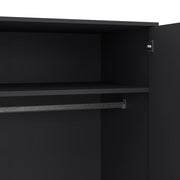 Cumbria Wardrobe with 2 Doors + 2 Drawers Dark Grey 