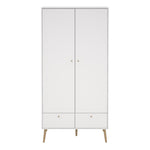 Cumbria Wardrobe with 2 Doors + 2 Drawers White 