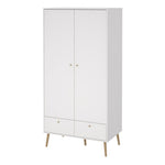 Cumbria Wardrobe with 2 Doors + 2 Drawers White 