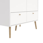 Cumbria Wardrobe with 2 Doors + 2 Drawers White 