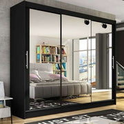 Dart III 250cm Sliding Door Wardrobe Black 