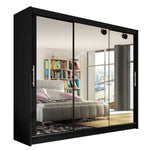 Dart III 250cm Sliding Door Wardrobe Black 