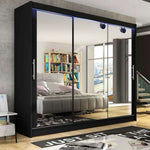 Dart III 250cm Sliding Door Wardrobe Black 