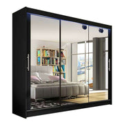 Dart III 250cm Sliding Door Wardrobe Black 