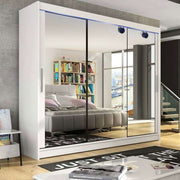 Dart III 250cm Sliding Door Wardrobe White 