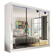 Dart III 250cm Sliding Door Wardrobe White 